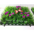 2014 Top sell artificial grass carpet with butterfly and flowers for garden decor